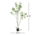 thumbnail image 3 of Noble House Hartshorn 7' x 3' Artificial Pieris Tree, Green, 3 of 8