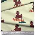 thumbnail image 2 of Soimoi Rayon Fabric Horse Kids Printed Fabric 1 Yard 42 Inch Wide, 2 of 3