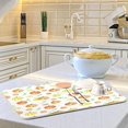 thumbnail image 6 of SKYSONIC Thanksgiving Dish Drying Mat for Kitchen Counter, Autumn Pumpkin Maple Leaves Ultra Absorbent Reversible Microfiber Dishes Drying Rack Pad Heat-resistant Mats 16x18in, 6 of 7