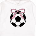thumbnail image 3 of Inktastic Girls Soccer Ball Coquette Bow Toddler Hoodie, 3 of 4