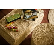 Red Lantern Natural Rush Grass Storage Box with Cotton Lining