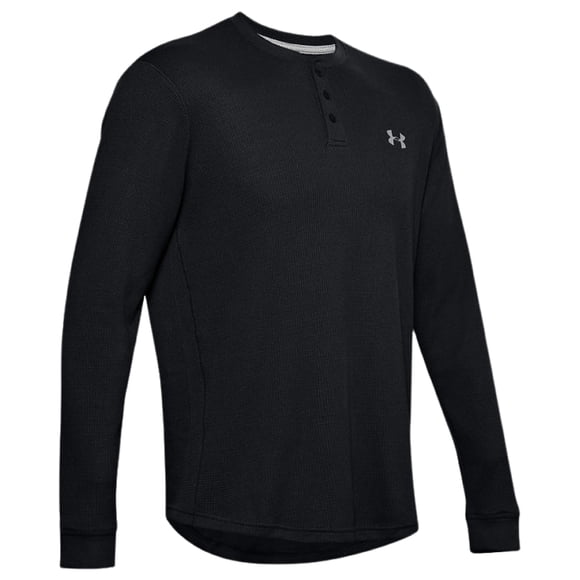 Under Armour Men's UA Waffle Henley SM Black