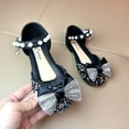 thumbnail image 4 of Piuwrlz Children's Closed Toe Sandals Girls Glitter Crystal Shoes Lace-Up Bow Dress Shoes Black Size 2 Years, 4 of 4