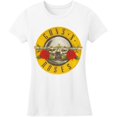 thumbnail image 1 of Guns N Roses - Camiseta Classic Logotipo Bullet para Mujer (Blanco), 1 of 2