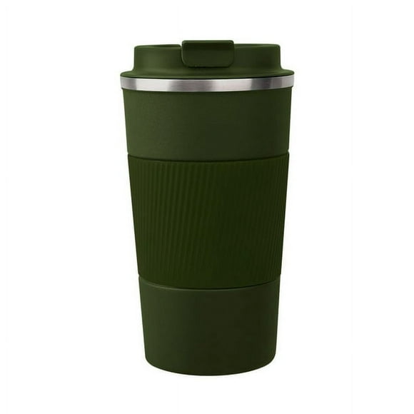 Coffee Mug to Go Stainless Steel Thermos – Thermal Mug Double Wall Insulated – Coffee Cup with Leak-proof Lid, Reusable,Green