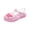 Pink, variant on Ruyang Kids Girls Jelly Sandals Closed Toe Fisherman Sandal Non-Slip Water-Resistant Flats Lightweight Beach Shoes