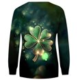 thumbnail image 4 of REORIAFEE Ladies Tops and Blouses St. Patrick's Day Shamrock Graphic Tops Crew Neck Loose Long Sleeve Shirts Party Fashion Tees Multicolor L, 4 of 5