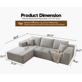 thumbnail image 2 of 107.5" Cloud Sectional Couch with L-Shape Chaise,Modern Modular Sofa for Living Room ,No Assembly Required,(Grey,Left Facing Chaise), 2 of 7