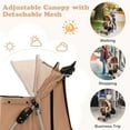 thumbnail image 5 of Gymax Folding Pet Stroller 4-Wheel Pet Travel Carrier w/Storage Basket Beige, 5 of 9