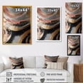 thumbnail image 4 of Designart "Liquid Ink Circles in Gold and Pink Abstract II" Abstract Canvas Wall Art - Modern Gold Abstract Shapes Entryway Wall Art Print, 4 of 6