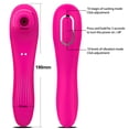 thumbnail image 3 of XBONP 2 in 1 G Spot Vibrator Sex Toys with 10 Sucking & 10 Vibrator Modes Couples Toys for Adults Red, 3 of 5