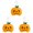 Orange*3, variant on Pumpkin Keychain Plush Pumpkin Keychains Halloween Keychains