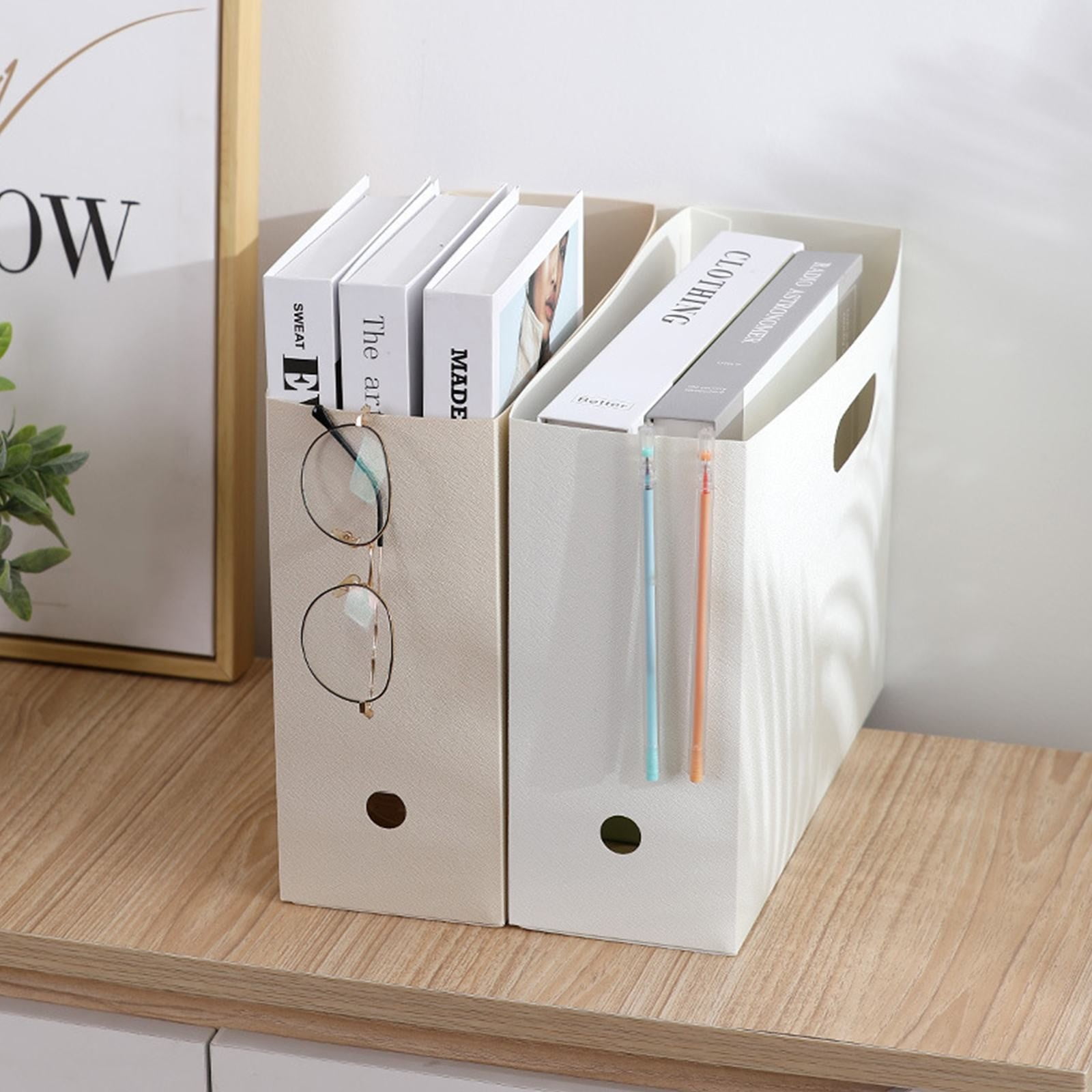 Piwvid Foldable Scrapbook Paper Storage Organizer, Scrapbook Paper Storage, Plastic File Organizer, Storage Bins Cubes for Accessary Storage