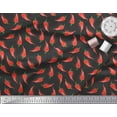 thumbnail image 3 of Soimoi Black Cotton Jersey Fabric Chilli Vegetable Printed Fabric 1 Yard 64 Inch Wide, 3 of 3
