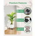 thumbnail image 4 of 2 Pack 14 Inch Wood Plant Caddy with 360 Degree Lockable Wheels, 4 of 7