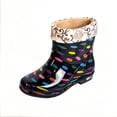 thumbnail image 5 of Mid-Calf Water Shoes for Women Round Toe Slip-on Waterproof PVC Lined Rain Boots for Outdoor Daily Walks, 5 of 8