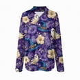 thumbnail image 4 of Godom Womens Halloween Shirt Cute Ghosts Print Button Down Shirts Long Sleeve Loose Fit Blouses Tops, 4 of 5