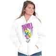 thumbnail image 3 of Urban Smurfette Queen Vibes Cartoon Zip Hoodie Sweatshirt Women Brisco Brands S, 3 of 5