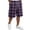 Dark Gray, variant on Delconic Men Neutral Tartan Plaid Quick Dry Knee Length Casual Shorts Elastic Drawstring Waist Side Pockets Loose Fit Short Pants For Summer Beach Gym Hiking Daily Black L