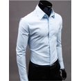 thumbnail image 1 of Luxury Shirts Mens Casual Collared Formal Slim Fit Shirts Tops, 1 of 1