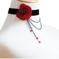 thumbnail image 1 of Collar de encaje gótico, cadena de clavícula, gargantilla femenina, collar sencillo, accesorios punk negros, collar, banda para el cuello, 1 of 6