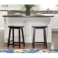 thumbnail image 7 of Linon 24" Backless Indoor Saddle Seat Counter Stool, Dark Brown, 7 of 7