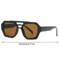 thumbnail image 2 of 70s Retro Sunglasses Hexagonal Square Frame Double Bridge Design For Cycling Glasses, 2 of 2