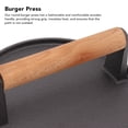 thumbnail image 3 of Bacon Press, Grill Press Wooden Handle Cast Iron Wide Application  for Party, 3 of 7