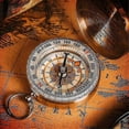 thumbnail image 3 of Vintage Copper Compass Christmas Gift for Son from Dad, Engraved Enjoy the Ride Design, 3 of 4