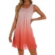 thumbnail image 1 of Vestido Formal Largo Impreso de Gasa Suelta con Cuello Redondo Y Bolsillos de Parche, Vestido Casual Largo para las Mujeres Primavera Verano, 1 of 6