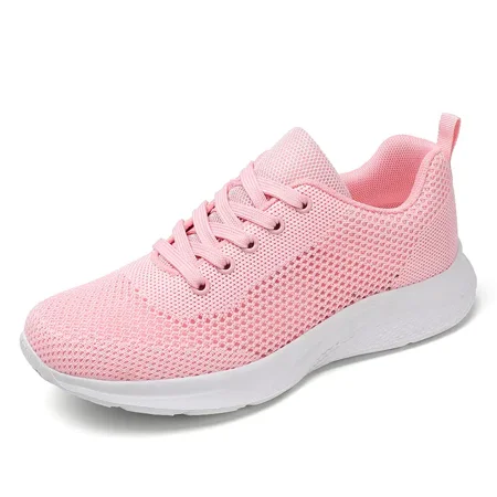 

Women‘s Platform Mesh Sneakers Mesh Breathable Lightweight Solid Color Lace Up Running Shoes Women‘s Sports Shoes