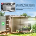 thumbnail image 5 of Outsunny 4.6' x 9' Metal Outdoor Storage Shed, Garden Utility Tool House with Double Lockable Doors for Backyard, Patio, Lawn, Garage, Brown, 5 of 10