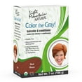thumbnail image 1 of Light Mountain Henna Color de cabello y acondicionador Color the Grey - Tinte para el cabello rojo Color de cabello semipermanente sin químicos de 2 pasos para cabello blanco, gris y rubio + 4 pinzas, 1 of 2