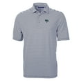 thumbnail image 2 of Men's Cutter & Buck Navy Gwinnett Stripers DryTec Virtue Eco Pique Stripe Recycled Polo, 2 of 3