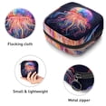 thumbnail image 3 of Jellyfish Sanitary Napkin Bags Storage Bag Hiking Pouch Small Canvas Zipper Pouch, 4.7x6.6x6.6 in, Period Purse for Feminine Hygiene Products, 3 of 6