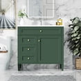 thumbnail image 4 of 36'' Bathroom Vanity with Top Sink, Modern Bathroom Storage Cabinet with 2 Drawers and a Tip-out Drawer, Single Sink Bathroom Vanity, 4 of 18