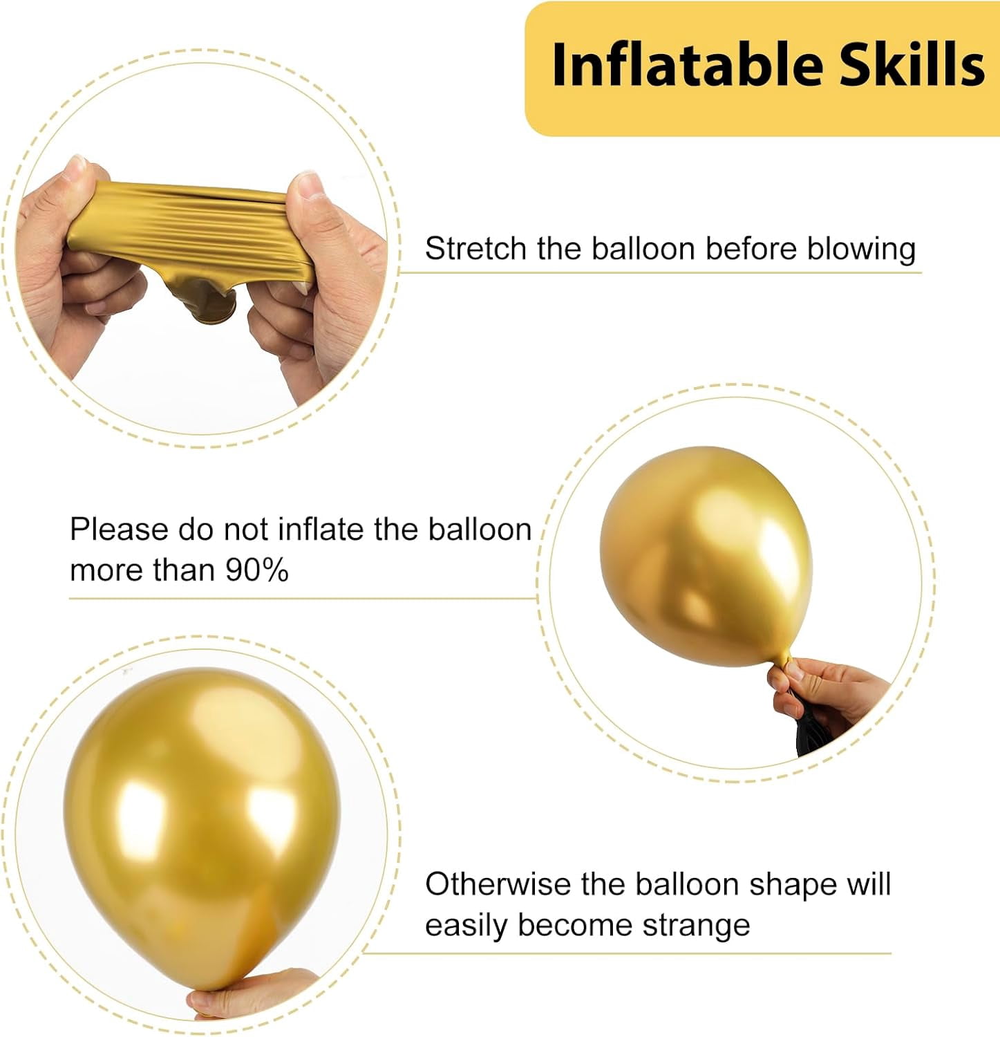 Burculy 129pcs Metallic Gold Balloons Different Sizes 18 12 10 5 Inch, Latex Balloon Garland Arch Kit for Party Graduation Wedding Holiday Happy Birthday Decoration