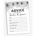 thumbnail image 2 of Inkdotpot Pack Of 50 Classic White Advice Cards, Advice & Wishes For The Bride and Groom, Mr and Mrs Wedding Game Activity 5x7 inches, 2 of 8