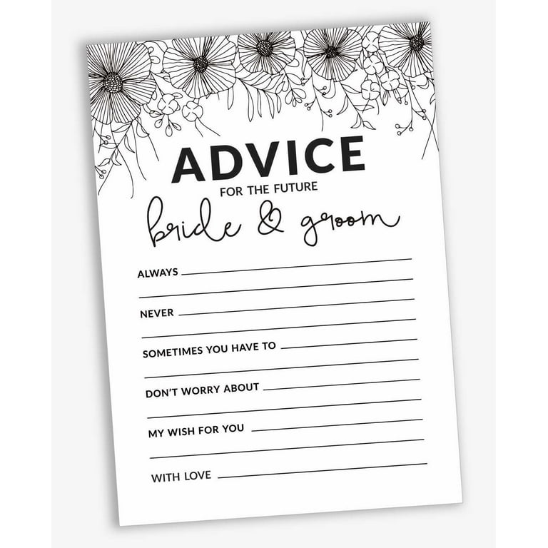 inkdotpot-pack-of-50-classic-white-advice-cards-advice-wishes-for-the-bride-and-groom-mr-and-mrs-wedding-game-activity-5x7-inches-walmart-com