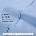 thumbnail image 6 of Loomsnest 4 Piece Full Size Bed Sheets Set, Cool & Crisp Percale, 100% Cotton Sheets, Deep Pockets, Light Blue, 6 of 10