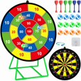 thumbnail image 1 of Tablero de dardos MINIFUN grande para niños con soporte y 12 bolas adhesivas, 1 of 7