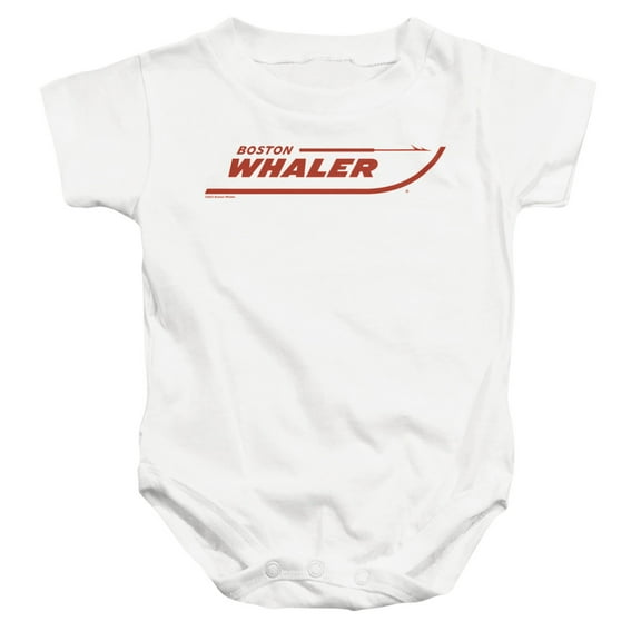 Boston Whaler Red Logo Unisex Infant Snap Suit for Baby, White, X-Large