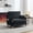 Black, variant on Noble House 3-in-1 Convertible Chenille Sofa Bed Chair, Foldable Sleeper Recliner with 3 Pillows, Light Brown
