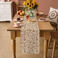 thumbnail image 2 of Brown Floral Table Runner - 60 Inch Long Vintage Rustic Flowers Botanical Spring Cotton and Linen Blended Dress Scarves Farmhouse Table Runner for Kitchen Dining, Coffee Table, 13" x 60", 2 of 8