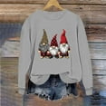 thumbnail image 6 of HOMBOM Womens Christmas Sweatshirts Lightweight Gray Pullover Crewneck Funny Cute Santa Long Sleeve Shirts for Ladies Party, 6 of 6