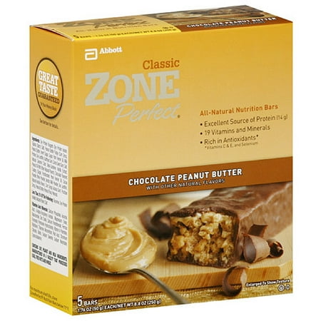 Zone Perfect Chocolate Peanut Butter Nutrition Bars, 8.8 oz (Pack of 12)