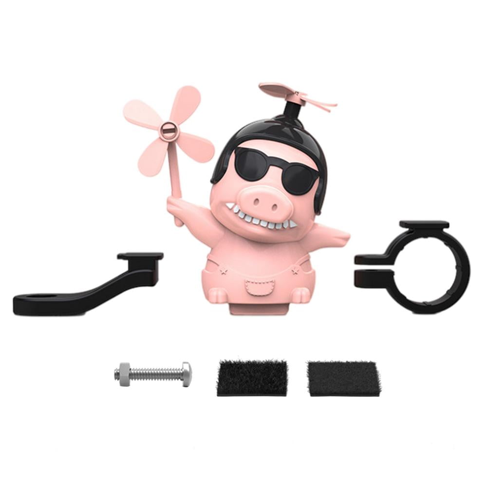 Helm et Decoration Windmill Pig Motorcycle Hel met Decor with Mirror Bracket, Windmill Pig Hel