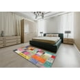 thumbnail image 4 of Ahgly Company Indoor Rectangle Contemporary Cherry Red Patchwork Area Rugs, 2' x 5', 4 of 6