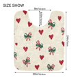 thumbnail image 5 of 2 Piece Bath Mat Set with U-Shaped Toilet Mat and Rectangle Bath Rugs Non Slip Machine Washable Bathroom Mats Ribbons and Hearts Pattern, 5 of 7