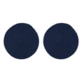 thumbnail image 1 of 2Pcs Manteles Individuales Redondos Trenzados, 7.7" Manteles de Borde Floral Tejidos para Decoración de Mesa de Cocina (Azul Oscuro), 1 of 7